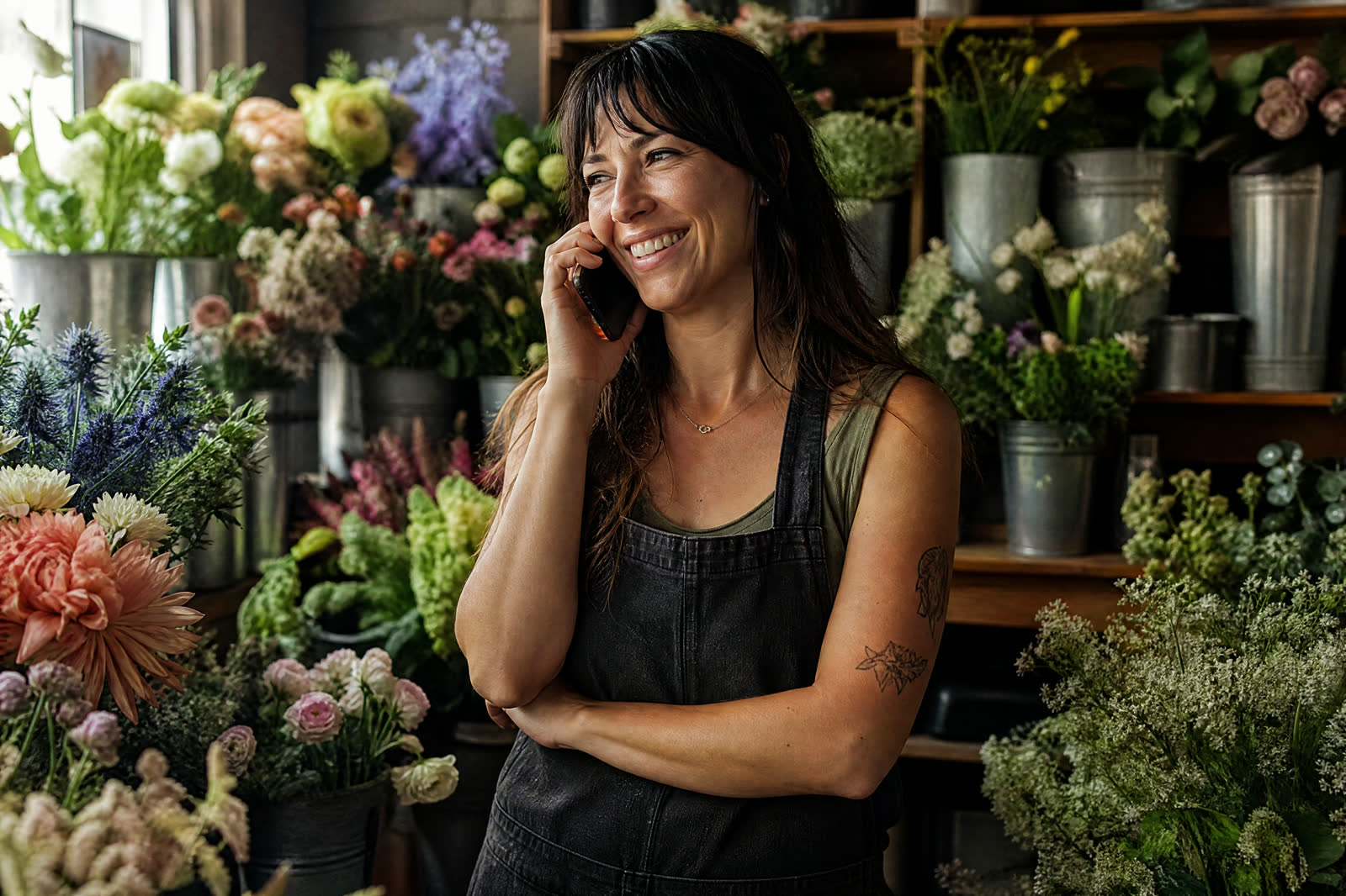 Business owner taking the call